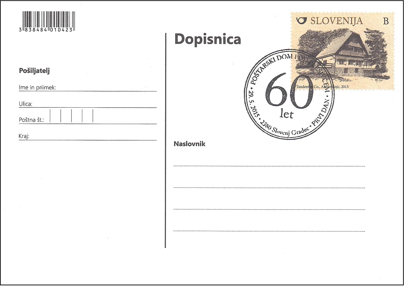 POŠTARSKI DOM POD PLEŠIVCEM 60 LET